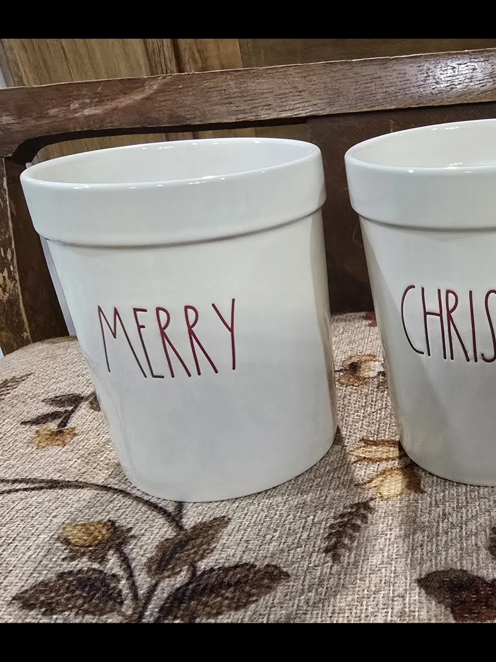Christmas Ceramic Holder - Set Of 3 - Merry Christmas Y'all - Rae Dunn